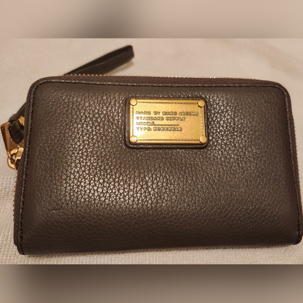 Marc Jacobs Brown Leather Workwear Wallet